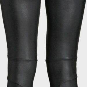 SPANX Black Faux- MOTO- Leather Leggings